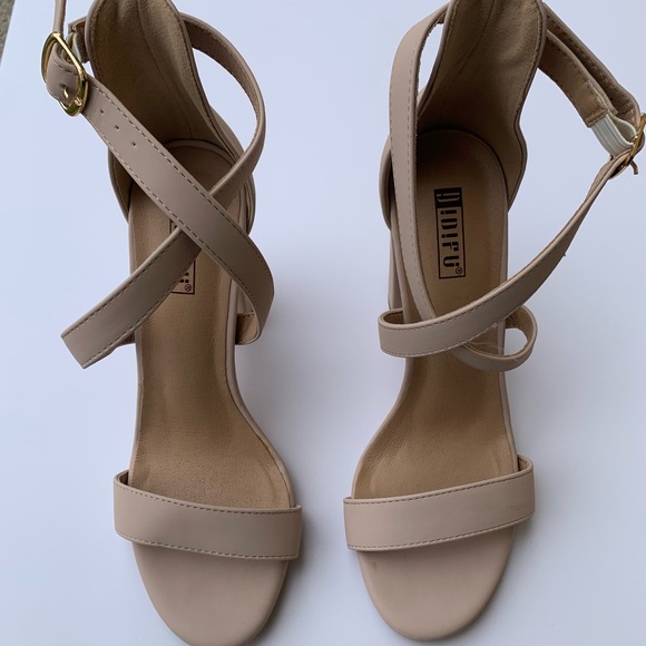 IDIFU Ankle strap chunky heel color nude - Picture 4 of 8